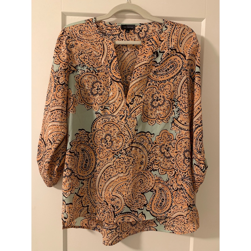 The Limited multicolored 3/4 sleeve dress shirt